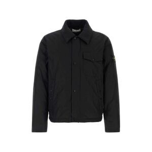Stone Island Black Jackets - Shirt Jackets Men